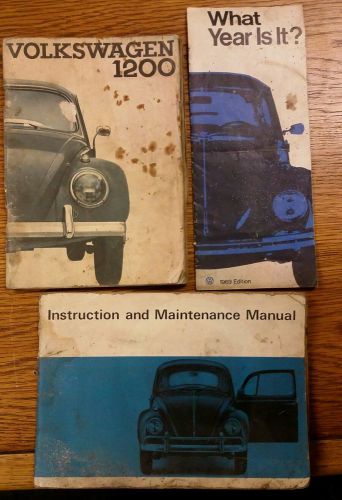 Vintage 1963, 1967 volkswagen instruction and maintenance manual &amp;1969 &#034;what yr?