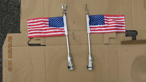 Flag poles with flags for motorcycle