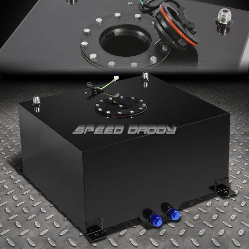 10 gallon black coated aluminum racing/drifting fuel cell gas tank+level sender