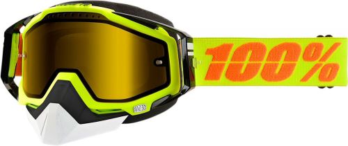 100% racecraft snow goggles yellow w/yellow lens 50103-004-02