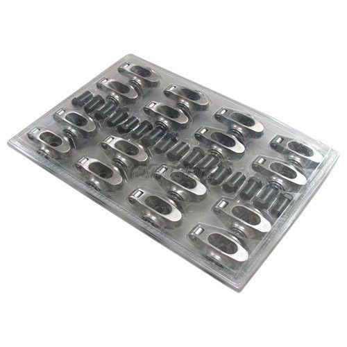 Cxracing roller rocker arms kit 1.6 7/16" stainless steel for chevy sb v8 sbc