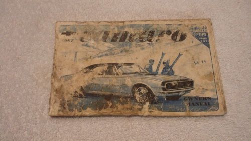 1967 chevrolet camaro owner's manual