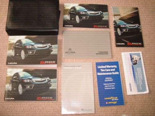 2012 acura rdx owner&#039;s manual with black leather storage case