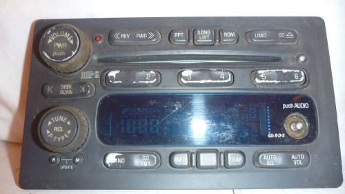 03 04 05 chevrolet avalanche sierra silverado radio 6 disc face plate 15196055