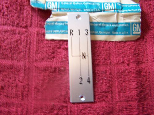 1957-62 corvette 4 speed shift pattern plate gm nos 3742510