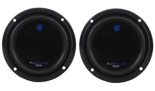 2) planet audio ac8d 8&#034; 2400w dvc 4-ohm car subs subwoofers poly injection cones