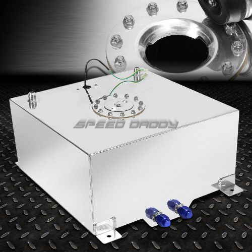20 gallon/78l polished aluminum racing/drifting fuel cell tank+cap+level sender