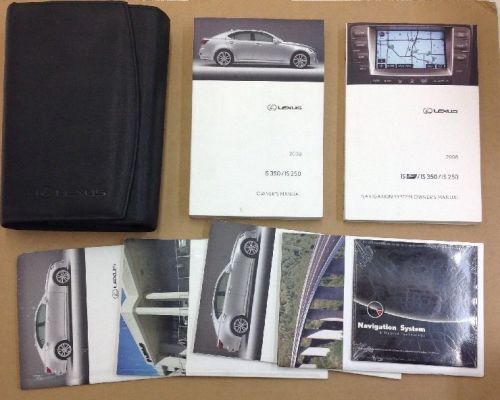 128874 lexus is 250 350 2008 leather owner manual book set oem used