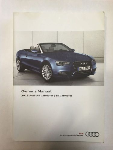 2013 audi a5 s5 cabriolet owners manual fast free shipping