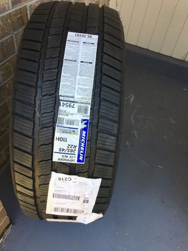1 new 285 45 22 michelin defender ltx m/s 110h tire p285/45r22 r22 (70k)