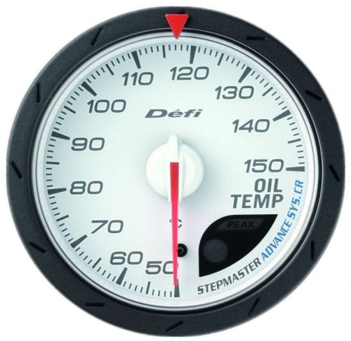 Nippon seiki defi df09101 advance cr oil temperature gauge, white, 60mm