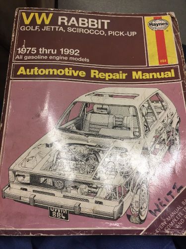 Vw rabbit haynes repair manual