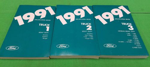 1991 ford truck specification book 3 volume set