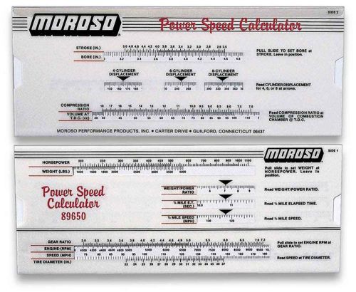 Moroso 89650 power/speed calculator