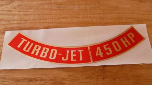 Gm turbo-jet air cleaner decal 450hp