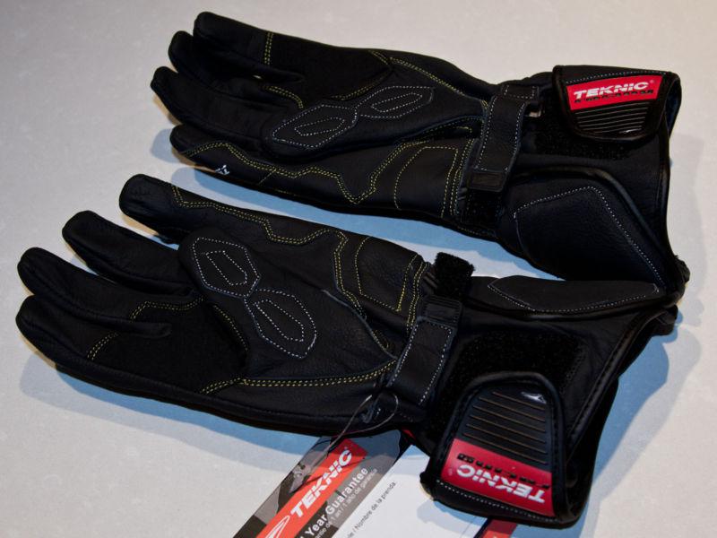 New - Teknic Chicane Motorcycle Gloves - Black - Gauntlet, knuckle armor, US $54.95, image 2