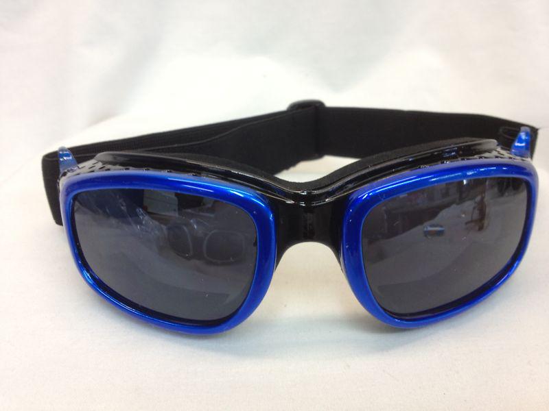 NEW Padded Motorcycle Vented Elastic Strap Adjustable Great Shape Blue/Black, US $9.99, image 2