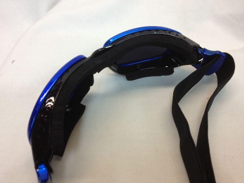 NEW Padded Motorcycle Vented Elastic Strap Adjustable Great Shape Blue/Black, US $9.99, image 3