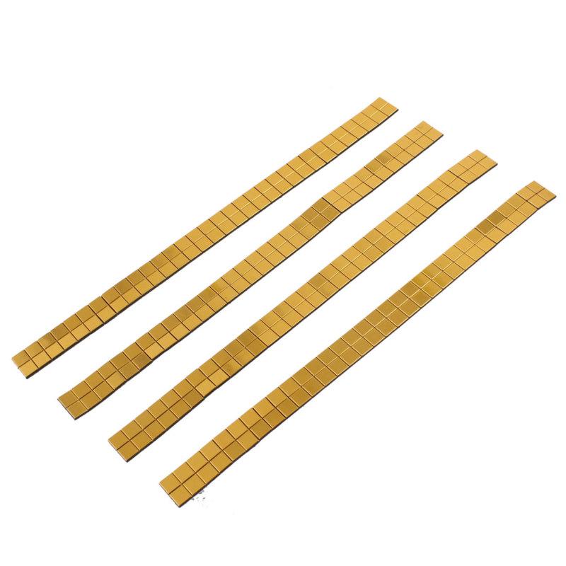 Gold tone soft plastic paillettes sticker sheet auto car decoration 4 pcs