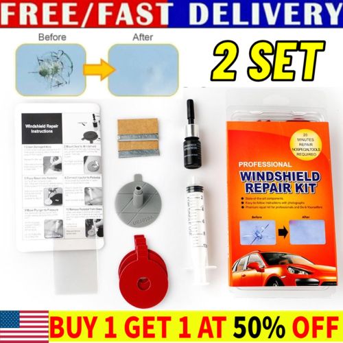 2PC Windscreen Windshield Repair Tool Sets Car Kit Wind Glass For Chip Crack Fix, US $10.48, image 8