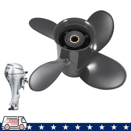 For Honda Boat Propeller 9 1/4 x 10 Outboard 8-20HP 8 Spline 4 Blades 9.25'' RH, US $47.55, image 4