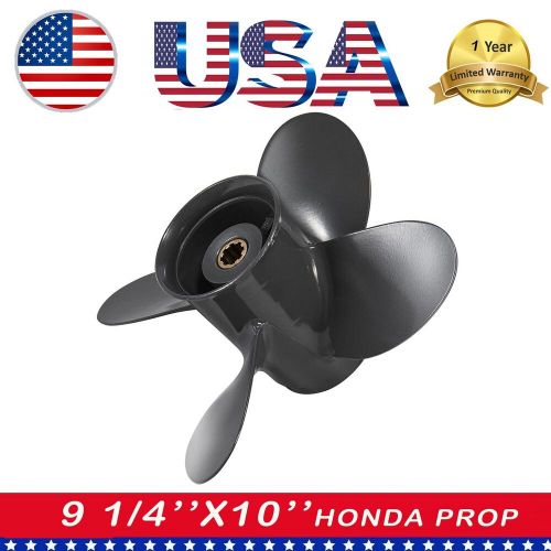 For Honda Boat Propeller 9 1/4 x 10 Outboard 8-20HP 8 Spline 4 Blades 9.25'' RH, US $47.55, image 7