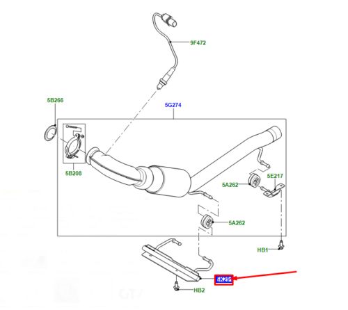 LR Range Rover Evoque L538 Exhaust Pipe Mount LR077874 NEW ORIGINAL-, US $, image 2