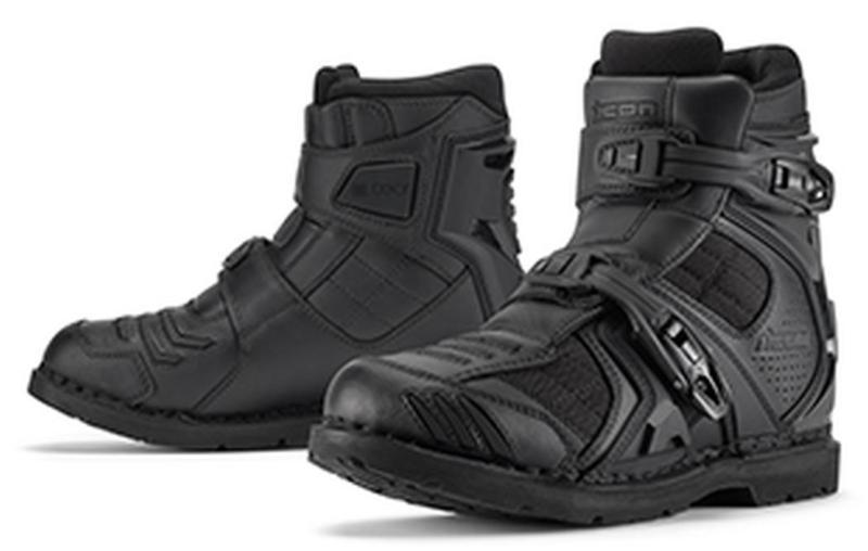 New icon field armor-2 adult leather boots, black, us-10.5