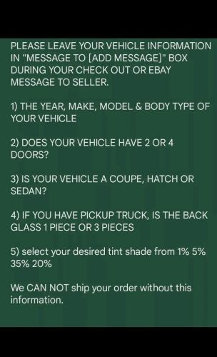 Nano Carbon Window Film Any Tint Shade PreCut All Sides Rears Infiniti Sedan, US $35.67, image 2
