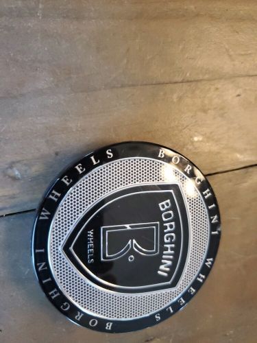 Borghini Wheel Center Cap( CC016-1P) black/silver starry from the front, US $30.00, image 3