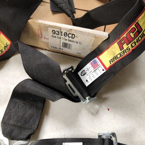 Two Sets RCI Racing 5 Point Harness 3” Y Type Complete Sets Black Belts 9310CD, US $100.00, image 15