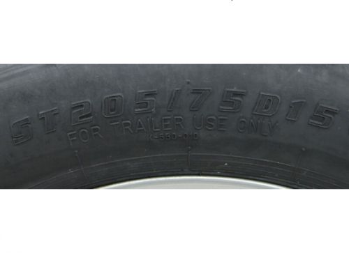 Loadstar ST205/75D15 Bias Trailer Tire w/ 15" Silver Mod Wheel - 5 on 5, US $122.82, image 4