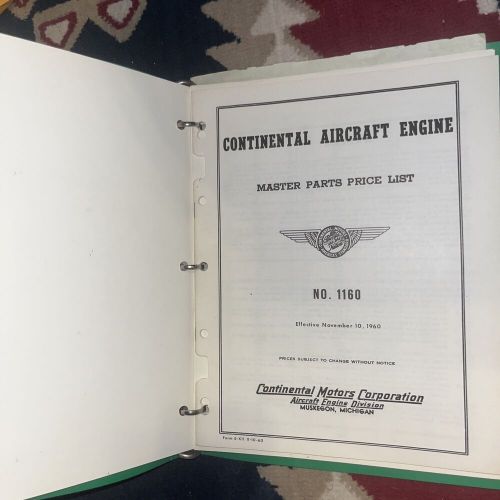 Continental Aircraft Engine Service Parts Catalog 1960 Aviation, US $24.95, image 2