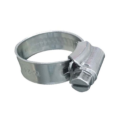 Trident marine 705-0581 316 ss non-perforated worm gear hose clamp - 3/8" band -