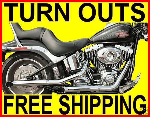 Chrome cycle shack slip-on mufflers 2007-2014 harley softail fxstc rocker 