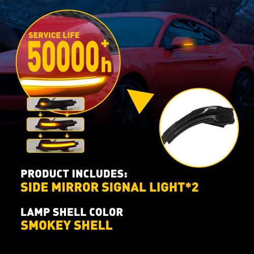 For Ford Mustang S550 2015-2020 LED Side Mirror Lamp Turn Signal Light Blinker V, US $32.99, image 9