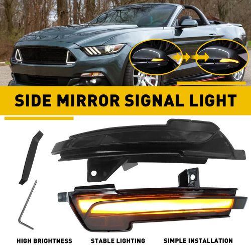 For Ford Mustang S550 2015-2020 LED Side Mirror Lamp Turn Signal Light Blinker V, US $32.99, image 12