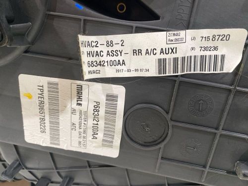 Fits 17-23 CHRYSLER PACIFICA Rear A/c Heater Blower Motor Housing Box 68342100AA, US $249.00, image 2