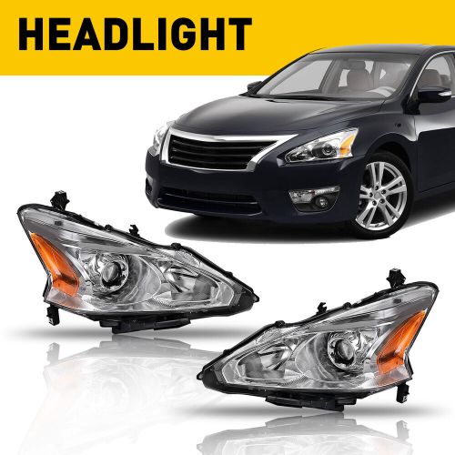 Fit 2013-2015 2014 Nissan Altima Sedan 4-Door Headlights Assemblies Chrome Pair, US $119.99, image 12