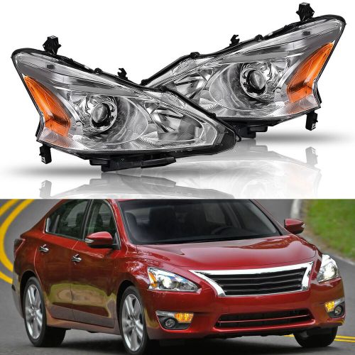Fit 2013-2015 2014 Nissan Altima Sedan 4-Door Headlights Assemblies Chrome Pair, US $119.99, image 13