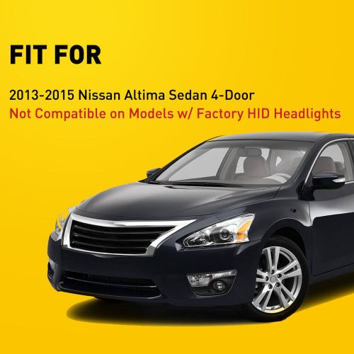 Fit 2013-2015 2014 Nissan Altima Sedan 4-Door Headlights Assemblies Chrome Pair, US $119.99, image 16