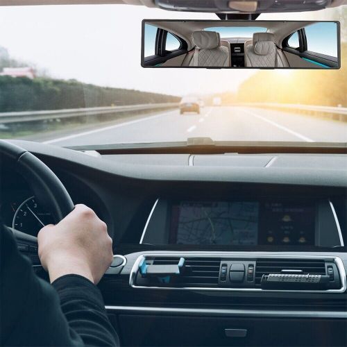 270MM Convex Interior Clip On Rear View Blue Tint Mirror Universal ABS + HD Lens, US $13.99, image 3