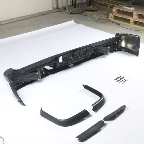 De for 2019-2023 ram 1500 chrome rear bumper assembly w/o dual exhaust de2