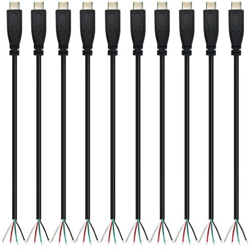 UK 10PCS USB Type-C Pigtail Cable Extension Power and Data Cable Solderable 5V 4, US $, image 6