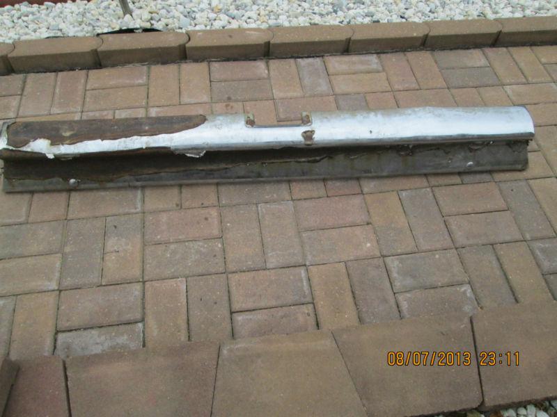 1957 chevy rear center bumper & both brackets, reduced price- oem - surface rust