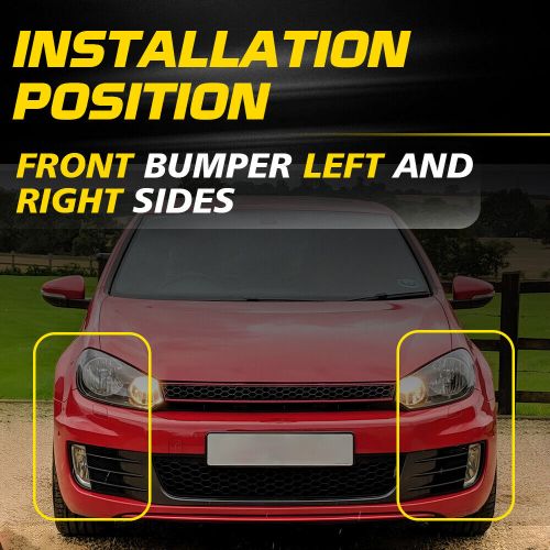 2set front bumper bracket retainer full set for 2009-2013 volkswagen golf gti