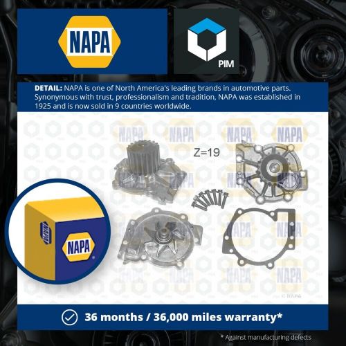 Water Pump fits VOLVO V40 52 1.5 2.0 2.0D 14 to 19 Coolant NAPA 31368042 Quality, US $, image 2