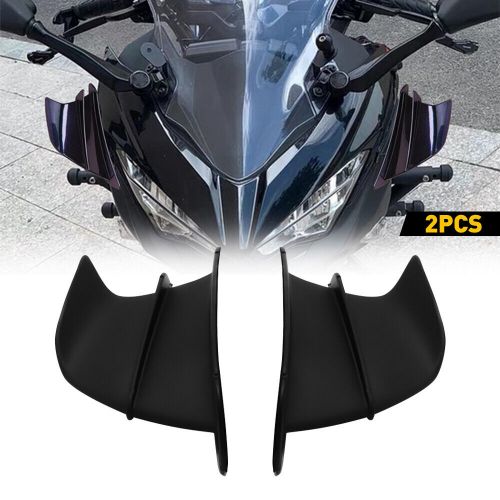 Motorcycle Winglet Side Spoilers Air Deflector Wing Plastic Matte Black, US $14.99, image 3