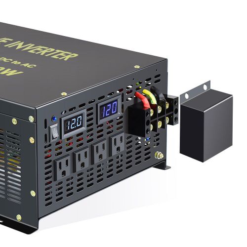 6000W Pure Sine Wave Inverter 24V to 120V Car Power Truck Motor Solar Van Remote, US $831.25, image 2