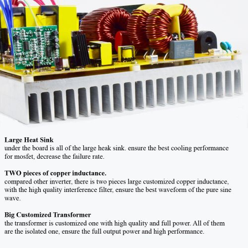 6000W Pure Sine Wave Inverter 24V to 120V Car Power Truck Motor Solar Van Remote, US $831.25, image 4